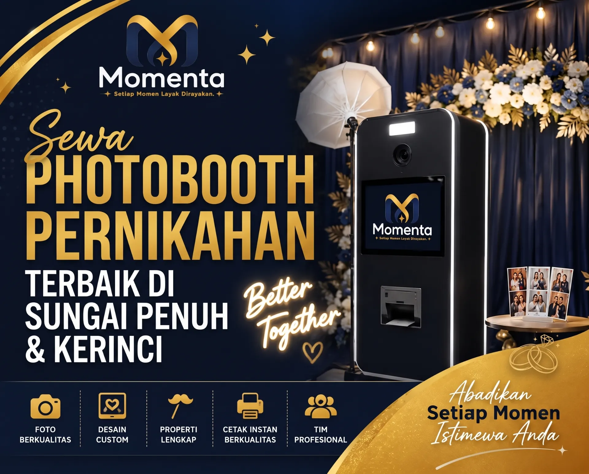 Photobooth pernikahan Sungai Penuh