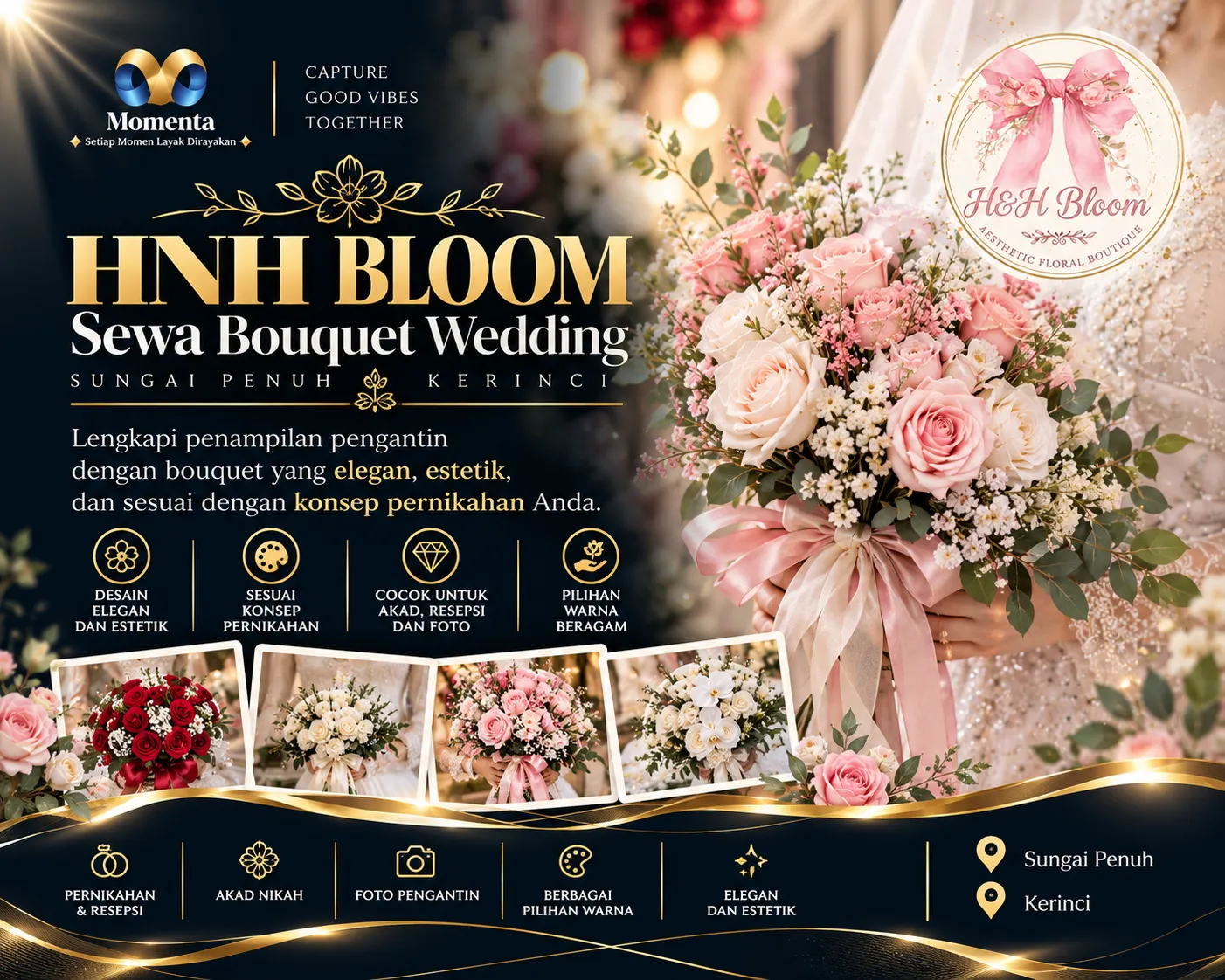 HNH BLOOM sewa bouquet wedding Sungai Penuh dan Kerinci