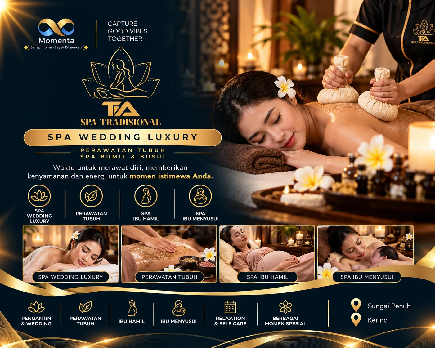 TIA Spa Tradisional Sungai Penuh untuk Spa Wedding Luxury dan perawatan tubuh